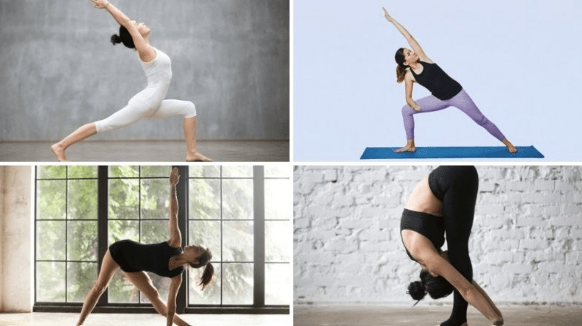 Minh họa chuỗi động tác Vinyasa Yoga liên kết hơi thở và chuyển động